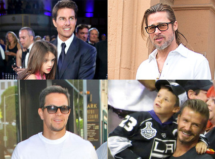 Brad Pitt, David Beckham and son, Mark Wahlberg. Tom Cruise, Suri Cruise Brad Pitt, David Beckham and son, Mark Wahlberg. Tom Cruise, Suri Cruise